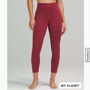 High-Waisted Burgundy Leggings